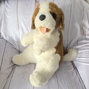 Kids Of America St Bernard Dog Plush Stuffed Toy Large 20 Inch